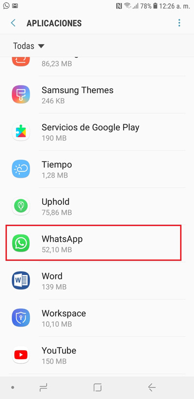 Notificacion emergente no disponible whatsapp