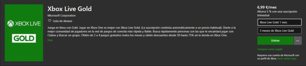 ¿Cómo funciona el Xbox Live Gold?