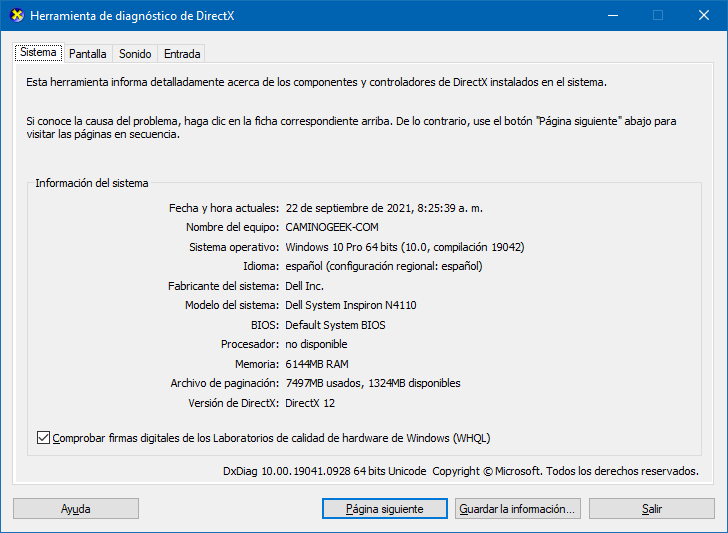 ¿Cómo saber las características de mi PC Windows 10?