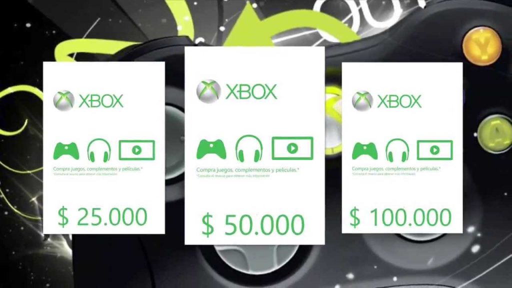 ¿Qué precio tienen las tarjetas de Xbox Live?